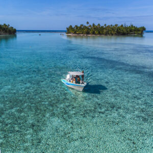 entre 2 motu à Taha'a - Watercolor Taha'a entre 2 motu à Tahaa