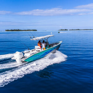 Pêche au motu à Taha'a - Watercolor Taha'a Pêche à tahaa